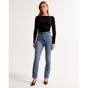 Abercrombie & Fitch Ultra High Rise 90s Slim Straight Jean NWT SIZE 31/12S